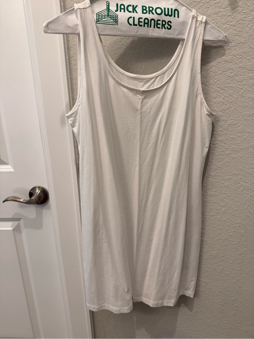 Soma Cream Scoop Neck Tank Top